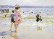 Edward Henry Potthast Prints At the Seashore oil